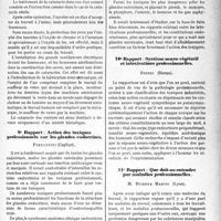 2076 - Page 2055 - Partie scientifique. L'Actualité Scientifique. Les Congrès. IVe Réunion de la Commission internationale pour les maladies professionnelles, Lyon, du 3 au 6 avril 1929, (Suite et fin). La cataracte des verriers - par le Pr Rollet, de Lyon / Action des toxiques professionnels sur les glandes endocrines - Ferrannini (Gagliari) / Système neuro-végétatif et intoxications professionnelles - Biondi (Sienne) / Que doit-on entendre par maladies professionnelles - M. Etienne Martin (Lyon)
