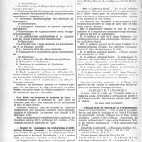 2103 - Page 2082 - Partie professionnelle, Hygiène, Assistance, Mutualité, Intérêts corporatifs, Variétés. Reportage professionnel. Nouvelles et Informations, (Voir les Dernières Nouvelles en tête des « Demi-Colonnes »). Ve Congrès international de physiothérapie Liège / Prix Ribéri de l’Académie de médecine de Turin / Congrès de l’Association des gynécologues et obstétriciens de langue française / Prix de médecine navale / Chemins de fer de Paris à Lyon et à la Méditerranée