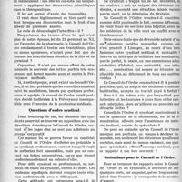 2161 - Page 2138 - Partie professionnelle, Hygiène, Assistance, Mutualité, Intérêts corporatifs, Variétés. Travaux Originaux. Problèmes de déontologie journalière inefficacité d’un conseil de l’ordre conflit de ce dernier avec les syndicats. Déontologie pure / Questions d’ordre syndical / Cotisations pour le Conseil de l’Ordre