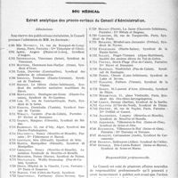 2172 - Page 2149 - Partie professionnelle, Hygiène, Assistance, Mutualité, Intérêts corporatifs, Variétés. Travaux Originaux. Mutualité familiale. Confédération des syndicats médicaux français. Appel aux Médecins français / Sou médical. Extrait analytique des procès-verbaux du Conseil d’Administration