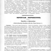 2181 - Page 2158 - Partie professionnelle, Hygiène, Assistance, Mutualité, Intérêts corporatifs, Variétés. Faculté de médecine de paris. Enseignement et actes de la Faculté / Reportage professionnel. Nouvelles et Informations, (Voir les Dernières Nouvelles en tête des « Demi-Colonnes »). Nécrologie [Dr. Aunot, Dr. Coste-Labaume, Dr. Pauzat, Dr. Leriget, Dr. Armand Bresson, Professeur Moureu] / VIIe Congrès roumain d’oto-rhino-laryngologie / Chemins de fer de Paris à Lyon et à la Méditerranée / Circuits Corses Cirnéa, en torpédos