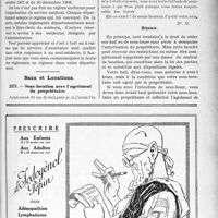 2188 - Page LXIX-2165 - Correspondance. Assistance. Le choix du médecin dans l’assistance médicale / Baux et Locations. Sous-location avec l'agrément du propriétaire