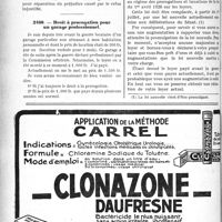 2189 - Page 2166-LXX - Correspondance. Baux et Locations. Sous-location avec l'agrément du propriétaire / Droit à prorogation pour un garage professionnel