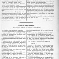 2246 - Page 2223 - Partie professionnelle, Hygiène, Assistance, Mutualité, Intérêts corporatifs, Variétés. Comptes rendus, documents, pièces officielles... Syndicat professionnel des Médecins du Médoc / Service de santé militaire. Réorganisation de l'école du service de santé militaire