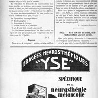 2257 - Page 2234-LXII - Correspondance. Application du Tarif Fallières. Interventions et soins dans une clinique privée / Ce n’est pas la lésion, mais l'intervention qui est tarifée