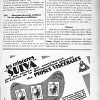 2260 - Page LXV-2237 - Correspondance. Questions médico-militaires. Période d’instruction. Tenue. Manuel. Solde / Démission du grade d’officier, Fin des obligations militaires