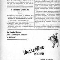 2267 - Page 2244-VIII - Dernières nouvelles. Inauguration du vaporarium radio-sulfuré de Luchon / A travers l’officiel. Recrutement et nomination des directeurs de la santé et médecins de la santé ainsi que les agents principaux ou ordinaires docteurs en médecine