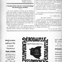 2273 - Page 2250-XIV - A propos des dispensaires d'Hygiène sociale / A propos d’une note sur un nouveau danger des assurances sociales