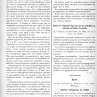 2287 - Page 2264 - Partie scientifique. L’Actualité Scientifique. Les Sociétés Savantes. Paris. Deux cas d’abcès pulmonaires, non amibiens, rapidement améliorés par le traitement émétinien, (Soc. Méd. des hôp. de Paris. 31-5-1929) / Deux cas d’agranulocytose chez des syphilitiques traités par l’acétylarsan et le bismuth, (Soc. Méd. des hôp. de Paris. 24-5-1929) / Etat subfébrile permanent dans la tétanie latente, (Soc. méd. deshôp. de Paris. 24-5-1929) / Action de l’émétine dans les cas de bronchites sanglantes ou fétides à spirilles, (Soc. Méd. des hôp. de Paris. 24-5-1929) / Lyon. Société Nationale de Médecine et des Sciences Médicales. Exostose ostéogénique du cubitus