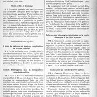 2290 - Page 2267 - Partie scientifique. L’Actualité Scientifique. Les Sociétés Savantes. Lyon. Société Nationale de Médecine et des Sciences Médicales. Cancer du rein / Ulcère double de l’estomac / Société médicale des hôpitaux. A propos du traitement de quelques complications de la fièvre typhoïde / Accidents hémorragiques dans la thérapeutique novarsénobenzolique / Influence des hémorragies intestinales sur la courbe thermique de la fièvre typhoïde / Endocardite au cours de la fièvre typhoïde