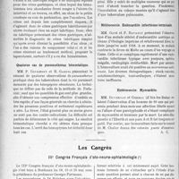 2291 - Page 2268 - Partie scientifique. L’Actualité Scientifique. Les Sociétés Savantes. Lyon. Société médicale des hôpitaux. Endocardite au cours de la fièvre typhoïde / Ulcère de l’estomac chez un tabétique présentant des crises gastriques / Quatorze cas de pneumothorax hémostatique / Muguet pulmonaire et tuberculose / Mélitococcie. Endocardite infectieuse terminale / Entérococcie. Myocardite / Les Congrès. IIIe Congrès Français d’oto-neuro-ophtalmologie