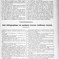 2296 - Page 2273 - Partie scientifique. L’Actualité Scientifique. Thérapeutique. Le bromure de sodium en médecine générale / Index bibliographique de quelques travaux médicaux récents