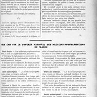 2312 - Page 2289 - Partie professionnelle, Hygiène, Assistance, Mutualité, Intérêts corporatifs, Variétés. Comptes rendus, documents, pièces officielles. Confédération des syndicats médicaux français. Compte rendu succinct de l’Assemblée générale extraordinaire du 2 juin 1929 / Voeux émis par le congrès national des médecins-propharmaciens de France