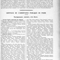 2316 - Page 2293 - Partie professionnelle, Hygiène, Assistance, Mutualité, Intérêts corporatifs, Variétés. Faculté de médecine de paris. Enseignement et actes de la Faculté / Hôpitaux de l’assistance publique de Paris. Enseignement, concours, avis divers