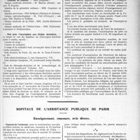 2382 - Page 2359 - Partie professionnelle, Hygiène, Assistance, Mutualité, Intérêts corporatifs, Variétés. Faculté de médecine de Paris. Enseignement et actes de la Faculté / Hôpitaux de l’assistance publique de Paris. Enseignement, concours, avis divers