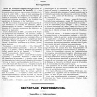 2384 - Page 2361 - Partie professionnelle, Hygiène, Assistance, Mutualité, Intérêts corporatifs, Variétés. Hôpitaux de l’assistance publique de Paris. Enseignement, concours, avis divers / Hôpitaux de Bordeaux. Enseignement / Reportage professionnel. Nouvelles et Informations, (Voir les Dernières Nouvelles en tête des "Demi-Colonnes"). Nécrologie [Dr Georges Marx, Mme le Dr Sélikovitch, Dr David, Dr Pierre Deroin] / Seizième Congrès annuel d’hygiène