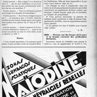 2388 - Page LVII-2365 - Correspondance. Fiscalité. Patente portant sur un local d’habitation accessoire / Patente sur des locaux où le mari et la femme exercent des professions distinctes
