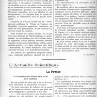 2425 - Page 2402 - Partie scientifique. Travaux Originaux. La clinique au goût du jour. Physiologie gynécologique et médecine des femmes, Henri Vignes [G. Duchesne] / L’Actualité Scientifique. La Presse. La récupération des infirmes de la parole et de l’audition [(Presse médicale, 15 mars 1929)]