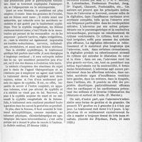 2428 - Page 2405 - Partie scientifique. L’Actualité Scientifique. La Presse. Stérilité syphilitique [(Le Bulletin médical, 27 février 1929)] / De l’emploi de l’adonis vernalis dans le traitement des affections cardiaques [(Gazette des Hôpitaux, Paris, 16 mars 1929)]