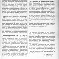 2434 - Page 2411 - Partie scientifique. L’Actualité Scientifique. Les Congrès. IIIe Congrès Français d’oto-neuro-ophtalmologie, (Suite et fin). Les céphalées par amétropie unilatérale. — M. Sedan / Céphalées et spasmes vasculaires en ophtalmologie. — MM. Beauvieux, Piéchaud et Rudeau / Céphalées des adolescents. — M. J. -A. Barré / Sur l’importance de la classification étiologicoclinique des céphalées. — M. J. A. Barré