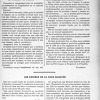 2442 - Page 2419 - Partie professionnelle, Hygiène, Assistance, Mutualité, Intérêts corporatifs, Variétés. Travaux Originaux. Chronique de la mutualité. Prévoyance, progrès, propreté / Les excuses de la race blanche [Dardelin]