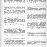 2517 - Page 2494 - Partie professionnelle, Hygiène, Assistance, Mutualité, Intérêts corporatifs, Variétés. Travaux Originaux. Varia. Le secret médical