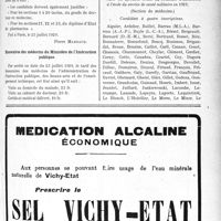 2540 - Page IX-2517 - A travers l’officiel. Enseignement de la médecine / Honoraires des médecins du Ministère de l’Instruction publique / Asiles publics d’aliénés / Service de santé militaire