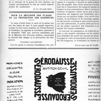 2545 - Page 2522-XIV - A travers l’officiel. Réponse d’un Ministre à la question d’un Parlementaire. Droit à la délivrance de la carte de combattant / Pour la sécurité des plages et la protection des baigneurs