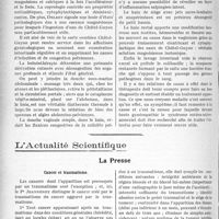2571 - Page 2536 - Partie scientifique. Travaux Originaux. Ce que pratiquement le médecin doit savoir... Les affections utéro-annexielles liées aux troubles intestinaux et leur traitement à Chatel-guyon, par le Docteur Suzanne Besset-Pigeat / L'Actualité Scientifique. La Presse. Cancer et traumatisme [(Journ. de médecine de Bordeaux, 10 avril 1929)]