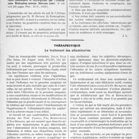 2592 - Page 2547 - Partie scientifique. L'Actualité Scientifique. Les Livres. Le traitement de la tuberculose pulmonaire et chirurgicale par l’Umcka-loabo. Médication interne (Stevens cure), par Dr Adrien Sechehaye, Éditions médicales Norbert Maloine, Paris, 1929 / Thérapeutique. Le traitement des albuminuries