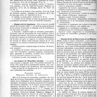 2611 - Page 2558 - Partie professionnelle, Hygiène, Assistance, Mutualité, Intérêts corporatifs, Variétés. Reportage professionnel. Nouvelles et Informations, (Voir les Dernières Nouvelles en tête des « Demi-Colonnes »). Hospices civils de Bordeaux / Hôpital civil de Casablanca / Les Congrès de l’Exposition coloniale / Chemins de fer de Paris à Lyon et à la Méditerranée