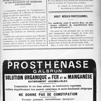 2616 - Page XLIX-2561 - Pour la sécurité des plages et la protection des baigneurs / Les équivalences du baccalauréat et les étudiants en médecine naturalisés / Droit médico-professionnel. Un médecin peut-il ouvrir deux ou plusieurs cabinets de consultations dans la ville où il exerce ?