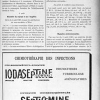 2632 - Page IX-2577 - A travers l’officiel. Service militaire / Eaux minérales / Ministère du travail et de l’hygiène / Service de santé militaire / Maladies professionnelles