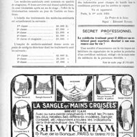 2637 - Page 2582-XIV - A travers l’officiel. Réponse du Ministre à la question d'un Parlementaire. Propositions pour la Légion d’honneur et la Médaille militaire / Secret professionnel. Le médecin traitant peut-il délivrer un certificat poste mortem destiné à une assurance sur la vie ?
