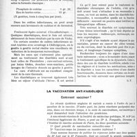 2709 - Page 2654 - Partie scientifique. Travaux Originaux. Ce que pratiquement le médecin doit savoir.. Du traitement des diarrhées chroniques de l’adulte. 2° Leur traitement / La vaccination antivariolique. Comment vacciner? [Dr A. Fasquelle]