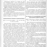 2715 - Page 2660 - Partie scientifique. L'Actualité Scientifique. Les Sociétés Savantes. Paris. A propos des anémies biermériennes hépato-résistantes, (Soc. méd. des Hôp. de Paris. 14-6-1929) / Septicémie à « diplococcus crassus » avec méningite suppurée et fièvre pseudo-palustre chez un enfant de sept ans, (Soc. méd. des Hôp. de Paris. 14-6-29) / L’administration de l’insuline en suspension huileuse, (Soc. méd. des Hôp. de Paris. 14-6-1929) / Névrite motrice poste-vaccinothérapique, (Soc. méd. des Hôp. de Paris. 14-6-1929) / De l’influence de la vaccinothérapie sur les épanchements purulents pyogènes des plèvres, (Soc. Méd. des Hôp. de Paris. 14-6-1929)
