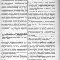 2724 - Page 2669 - Partie scientifique. L'Actualité Scientifique. Les Thèses. Contribution à l’étude du traitement des mycétomes, par Maurice Picot (Paris, Jouve et Cie, éditeurs, 1928) / Etude de trente-quatre cas de pelvitomies opérés par M. le professeur agrégé V. Le Lorier, par Dr Roger Tual (Paris, Librairies-imprimeries réunies, 1928) / Contribution à l’étude des fractures de Monteggia et de leur traitement, par Dr André Coudrain, Paris, Amédée Legrand, éditeur, 1928