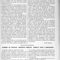 2726 - Page 2671 - Partie professionnelle, Hygiène, Assistance, Mutualité, Intérêts corporatifs, Variétés. Travaux Originaux. Chronique de la mutualité. L’erreur mutualiste [Dr M. Vimont] / Accident du travail. Entente directe. Conflit avec l’assurance [Dr Paul Boudin]