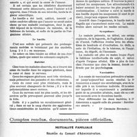 2735 - Page 2680 - Partie professionnelle, Hygiène, Assistance, Mutualité, Intérêts corporatifs, Variétés. Travaux Originaux. Variétés. Une nouvelle bactérie. — Le bacillus amoris / Comptes rendus, documents, pièces officielles. Mutualité familiale. Réunion du Conseil d’Administration