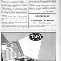 2746 - Page LIX-2691 - Jurisprudence. Accident du travail agricole. — Maison de santé. — Tarif de droit commun applicable / Correspondance. Application du Tarif Fallières. Radio faite de nuit