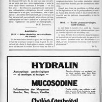2747 - Page 2692-LX - Correspondance. Application du Tarif Fallières. Radio faite de nuit / Accidents. Soins dentaires aux accidents du travail / Tarifs pharmaceutiques, modifications