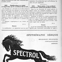 2748 - Page LXI-2693 - Correspondance. Accidents. Tarifs pharmaceutiques, modifications / Modifications en projet à la législation sur les accidents du travail / Demi-salaire d'un accidenté recevant un traitement partiel en nature