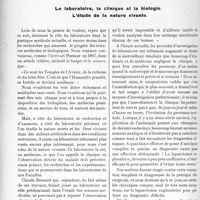 2835 - Page 2780 - Propos du jour. Le laboratoire, la clinique et la biologie. L’étude de la nature vivante [J. Noir]
