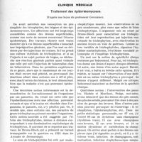 2837 - Page 2782 - Partie scientifique. Travaux Originaux. Clinique médicale. Traitement des épidermomycoses, d’après une leçon du professeur Gougerot