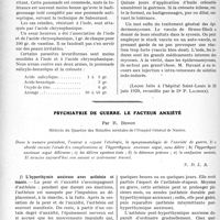 2839 - Page 2784 - Partie scientifique. Travaux Originaux. Clinique médicale. Traitement des épidermomycoses, d’après une leçon du professeur Gougerot / Psychiatrie de guerre. Le facteur anxiété, par R. Benon
