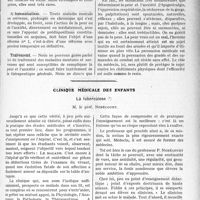 2846 - Page 2791 - Partie scientifique. Travaux Originaux. Psychiatrie de guerre. Le facteur anxiété, par R. Benon / Clinique médicale des enfants. La tuberculose, M. le prof. Nobécourt
