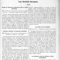 2852 - Page 2797 - Partie scientifique. L’Actualité Scientifique. La Presse. A propos d’un nouveau cas de pemphigus fébrile chronique [(Gaz. hebd. des Sc. médicales de Bordeaux 7 avril 1929)] / Les Sociétés Savantes. Paris. Présence de l’ultra-virus tuberculeux dans le liquide amniotique, (Académie de médecine ; 30-7-1929) / Alcoolisme éthylique et alcoolisme méthylique, (Académie de médecine ; 30-7-1929) / La cocaïne et ses succédanés, (Académie de médecine ; 30-7-1929) / Le traitement soufré des brûlures à l’acide fluorhydrique, (Académie de médecine ; 30-7-1929)