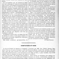 2860 - Page 2805 - Partie professionnelle, Hygiène, Assistance, Mutualité, Intérêts corporatifs. Variétés. Travaux Originaux. La journée de huit heures dans les hôpitaux. Le repos hebdomadaire [Dr Paul Boudin] / Habitations et rues [Dr Foveau]