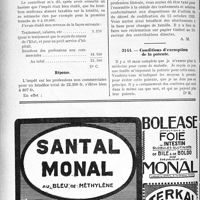 2873 - Page 2818-L - Correspondance. Fiscalité. Calcul de l’impôt sur les bénéfices professionnels / Conditions d’exemption de la patente