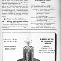 2880 - Page LVII-2825 - Correspondance. Baux et Locations. Application de la nouvelle loi sur les loyers / Questions médico-militaires. Pension d’un médecin capitaine réformé à 10 % / Anthologie. L’Escargot et la Limace